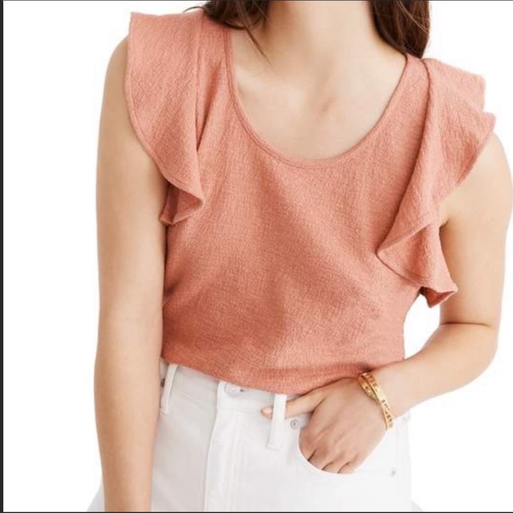 Madewell
Texture & Thread Ruffle Sleeve Tank Top